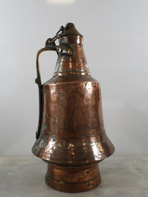 Vintage Copper Water Ewer Pitcher Bell Shaped