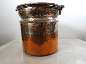 Old Handmade Copper Bucket