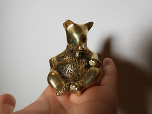 Solid Brass Bear Figurine