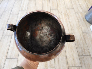 Old  Handmade Copper Pot with copper handles