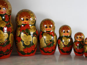 10 Pieces Handmade Russian Matryoshka Doll