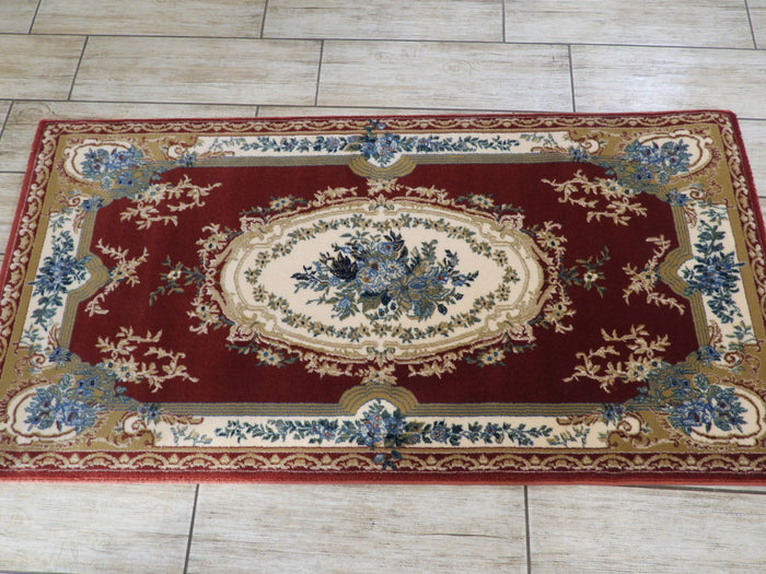 Turkish Red Machine Made Rug 80x160 Cm