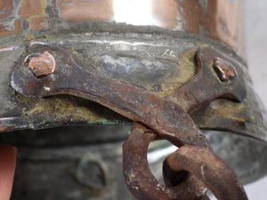 Old Copper Bucket with Iron Handle