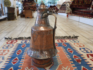 Vintage Copper Water Ewer Pitcher Bell Shaped