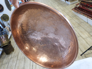 Hand Hammered Round Copper Bowl