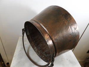 Large Old Copper Bucket