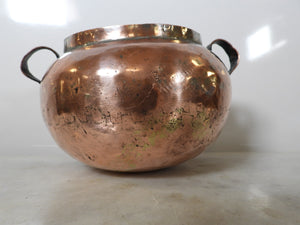 Old  Handmade Copper Pot with copper handles