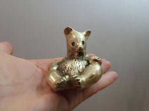Solid Brass Bear Figurine