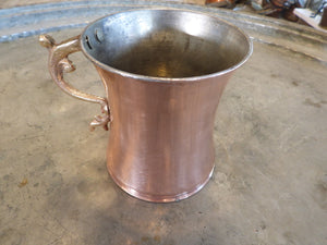 Handmade Copper Beer Mug with Fancy Handle