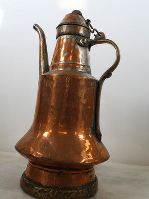 VINTAGE 1940s COPPER WATER EWER-PITCHER BELL SHAPED