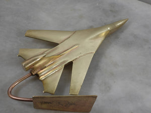F-111 Brass model Military fighter plane.