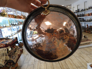 Small Handmade Round Copper Shallow Bowl
