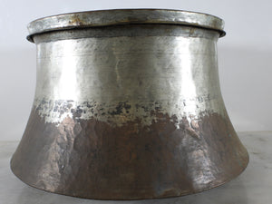 Old Handmade Copper Cauldron