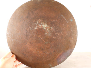 Old Handmade Copper Cauldron