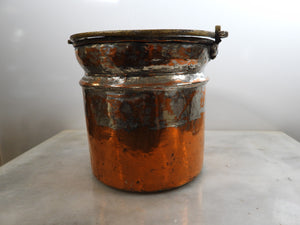 Old Handmade Copper Bucket