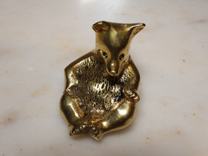 Solid Brass Bear Figurine