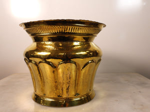 Handhammered Brass Planter Pot