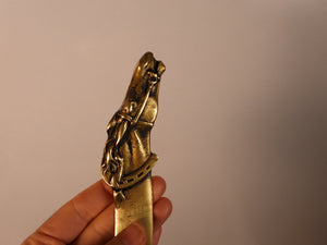 Vintage Large Brass Horse  Letter Opener