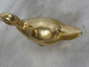 Vintage Solid Brass Duck Figurine