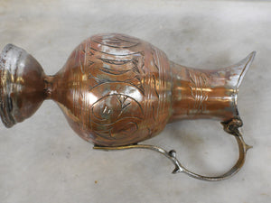 Old Handcrafted Copper Jug