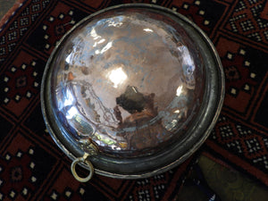 Small Handmade Round Copper Shallow Bowl