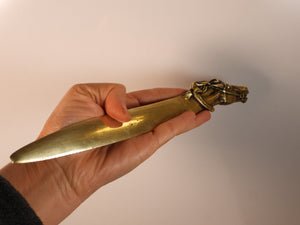 Vintage Large Brass Horse  Letter Opener