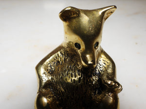 Solid Brass Bear Figurine