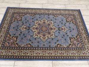 Vintage Blue Turkish Wool Machinemade Rug 120x180 Cm