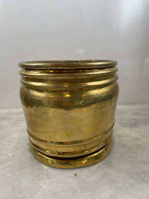 Handmade Oval Brass Planter