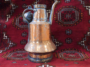 VINTAGE 1940s COPPER WATER EWER-PITCHER BELL SHAPED