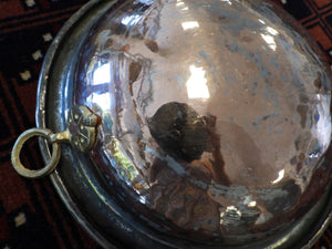 Small Handmade Round Copper Shallow Bowl