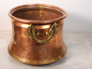 Vintage Handhammered Copper Cauldron