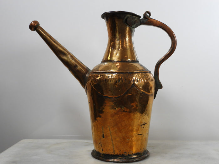 Old Handmade Copper Pitcher