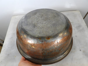 Old Large Handmade Copper Bowl