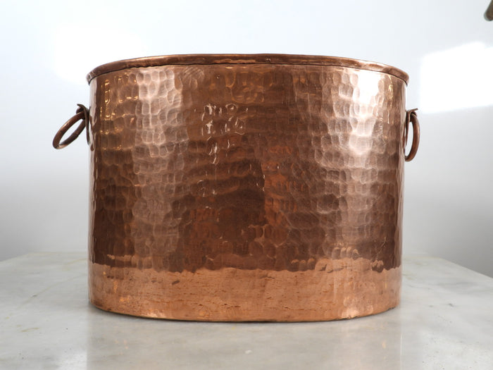 Hand Hammerd Oval Copper wine Cooler/ İce Bucket