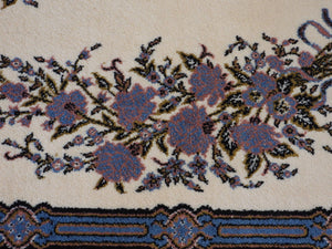 Beige &Purple Color Oriental Wool Rug