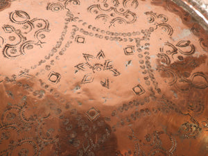 Old Handcrafted Turkish Round Tray