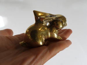 Small Brass Rabbit Figurine