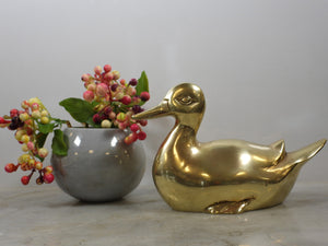 Solid Brass Duck Figurine