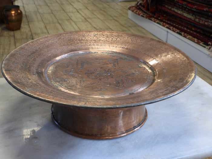 Vintage Handcrafted Copper  Service Plate