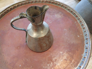 Old Hand Hammered Copper Pitcher Jug
