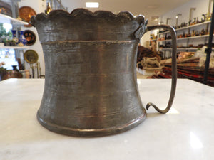 Copper 1 handled Measure / Hand  Hammered Pot