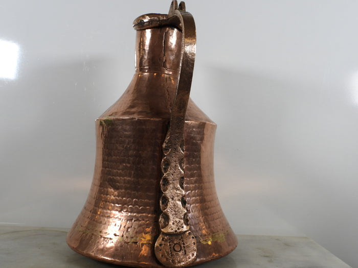 Large Hand Hammered Copper Pitcher/ Ewer