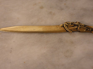 Vintage Large Brass Horse  Letter Opener