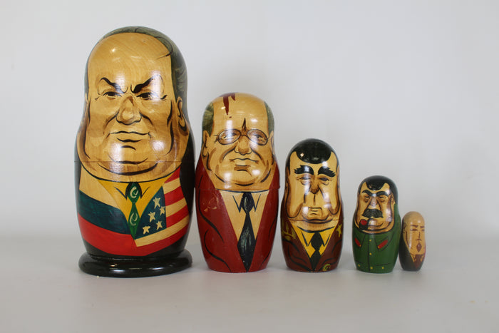 5 pieces Politician Matroshka dolls