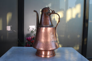 VINTAGE COPPER WATER EWER PITCHER BELL SHAPED