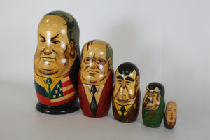 5 pieces Politician Matroshka dolls