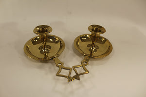 Set of Two Brass Candleholders - Ali's Copper Shop