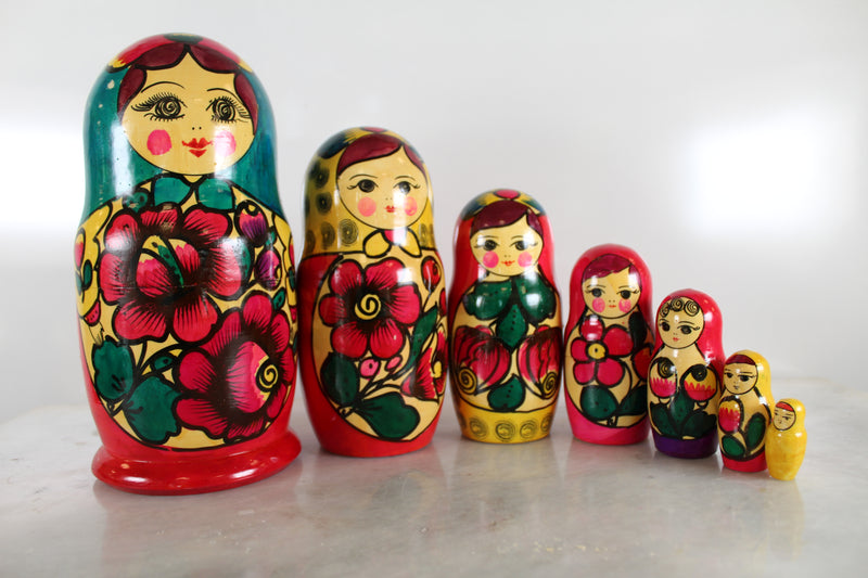 Vintage traditional 7 Pieces Matryoshka Doll – Ali's Copper Shop