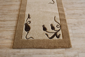 Turkish Beige and Brown Color Machine Made Runner - Ali's Copper Shop